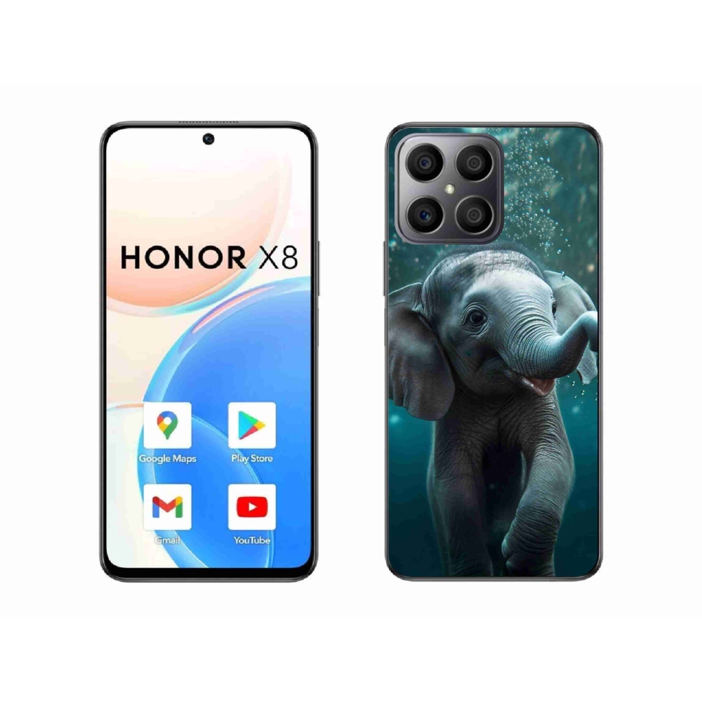 Zselés borítás mmCase a Honor X8-hoz - elefánt a víz alatt