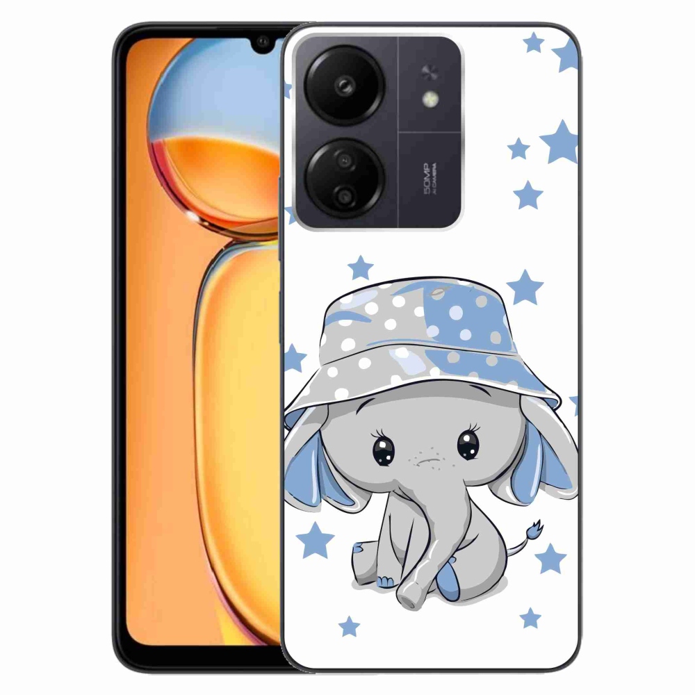 Gél borítás mmCase a Xiaomi Poco C65/Redmi 13C készülékhez - kék elefánt