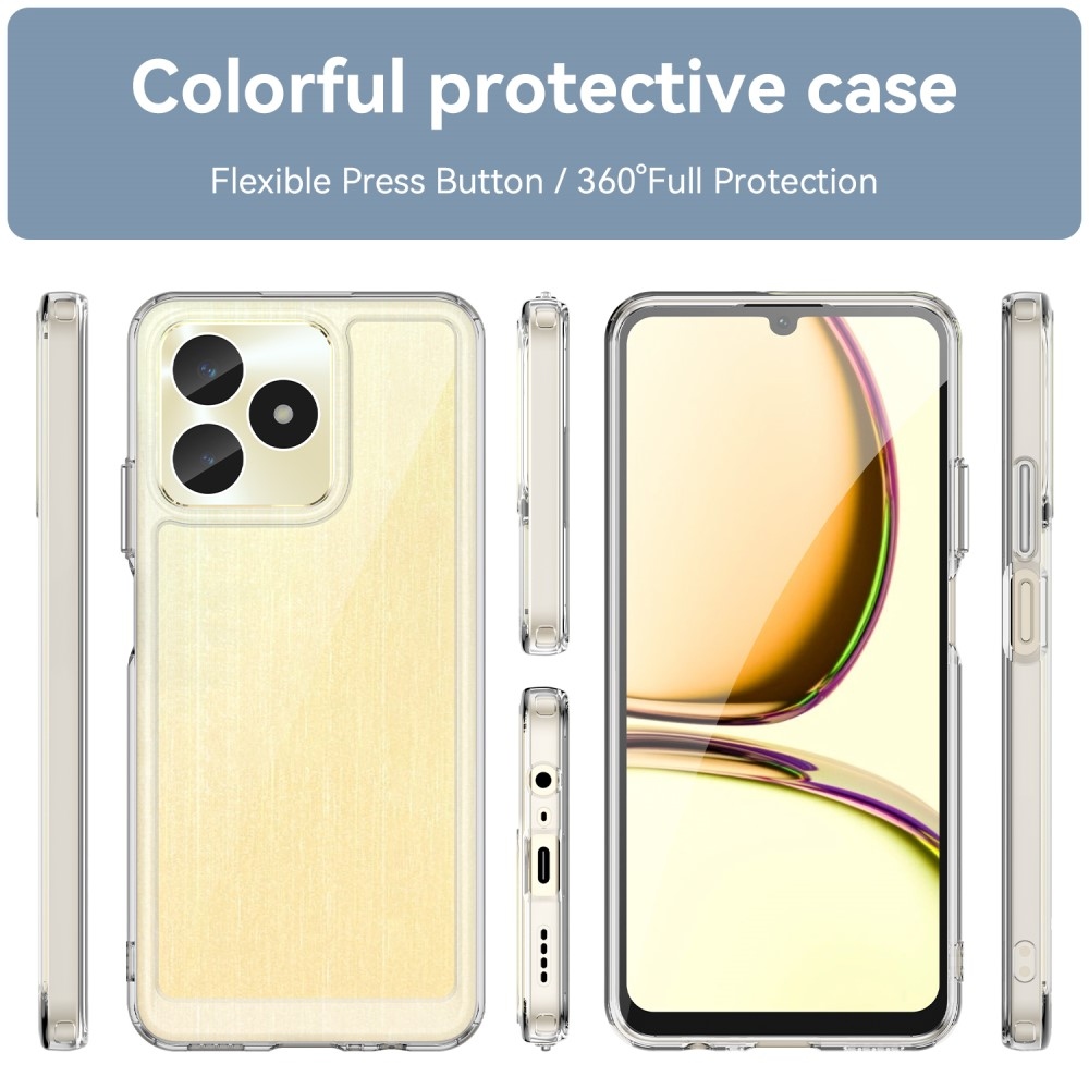 Gél tok fix hátlappal a Realme C51/C53 készülékhez - átlátszó