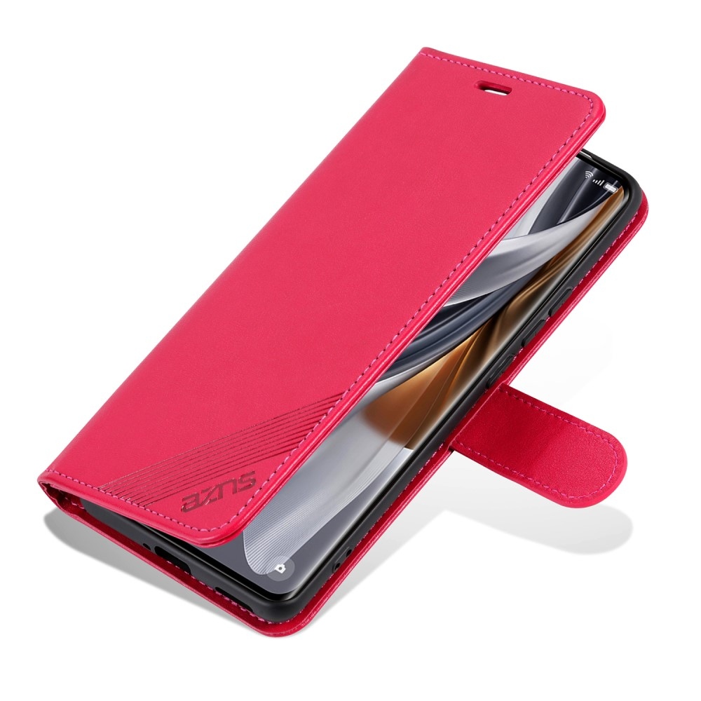 AZNS könyv tok a Xiaomi Redmi Note 14 Pro 5G/Poco X7 5G számára - piros színű