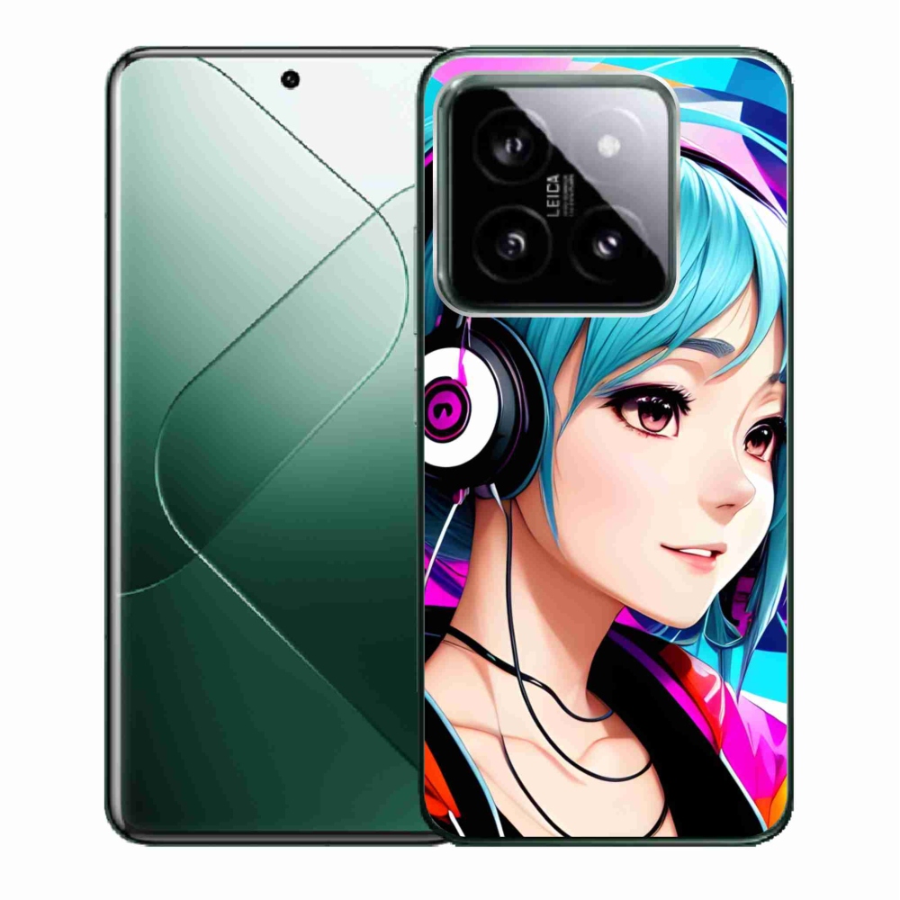 Gél borító mmCase a Xiaomi 14 - lányhoz fejhallgatóval