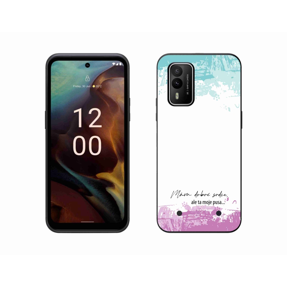 Zselés borító mmCase a Nokia XR21 készülékhez - vicces szöveg 3 fehér háttér