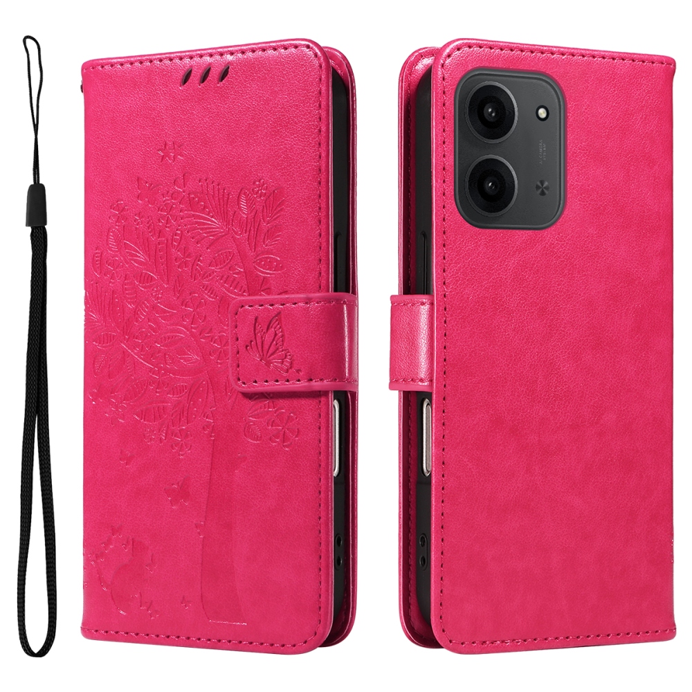 Fák könyve tok Xiaomi Redmi 15C 4G/5G (173mm) - rózsaszínű