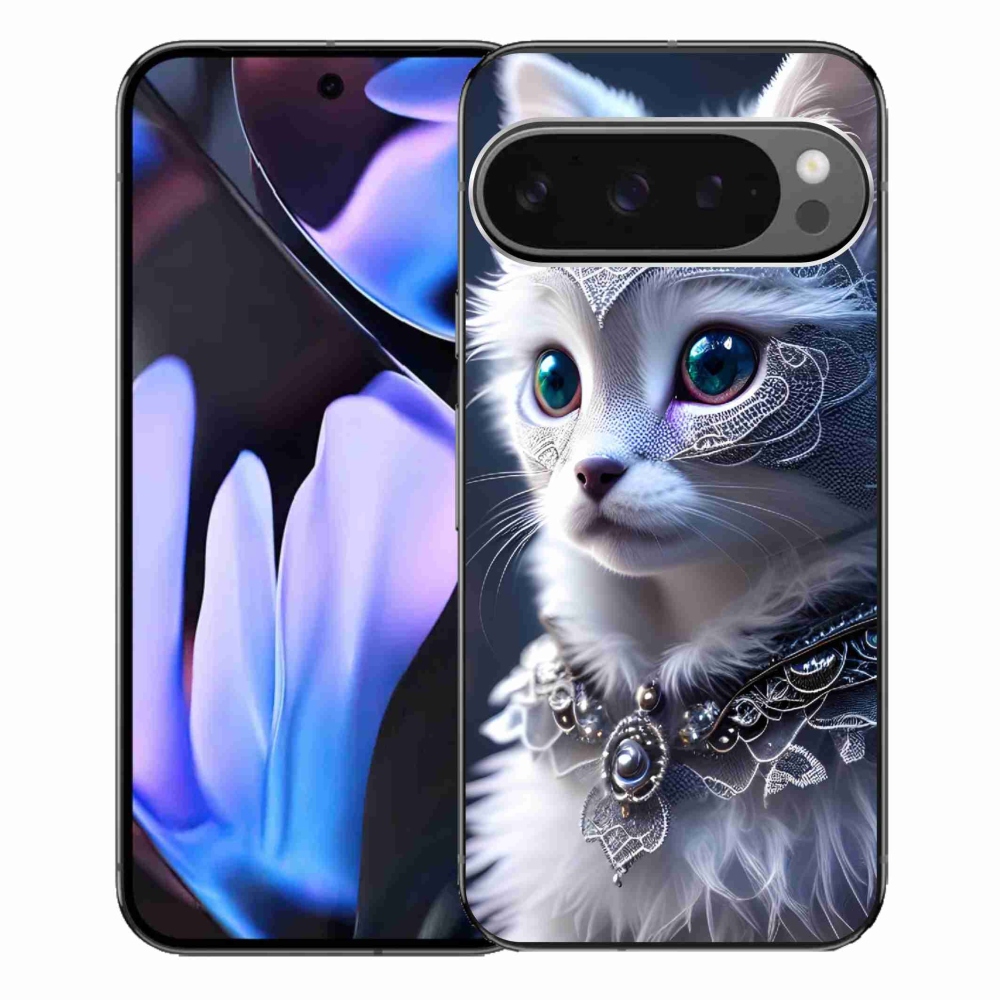 Zselés borítás mmCase a Google Pixel 9 Pro XL-hez - fehér macska