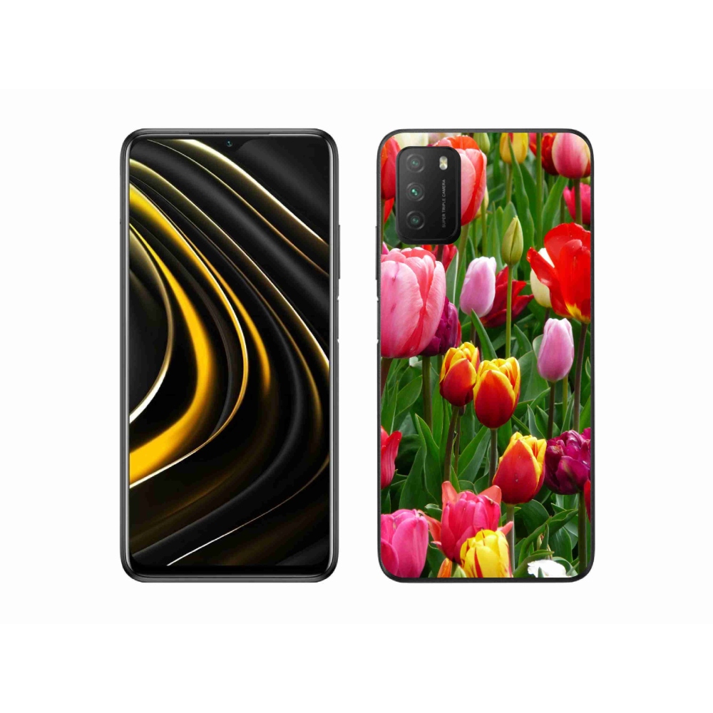 Gél borítás mmCase a Xiaomi Poco M3-hoz - tulipánok