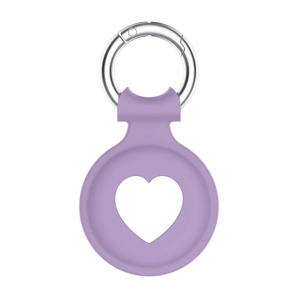 Love szilikon tok Apple AirTaghez - világos lila
