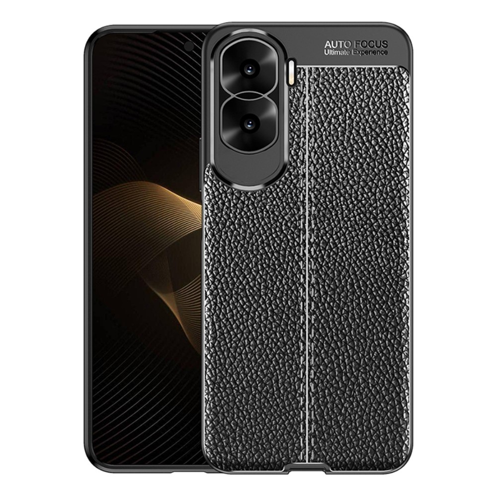 Litchi tartós zselés tok a Honor 90 Lite-hoz - fekete