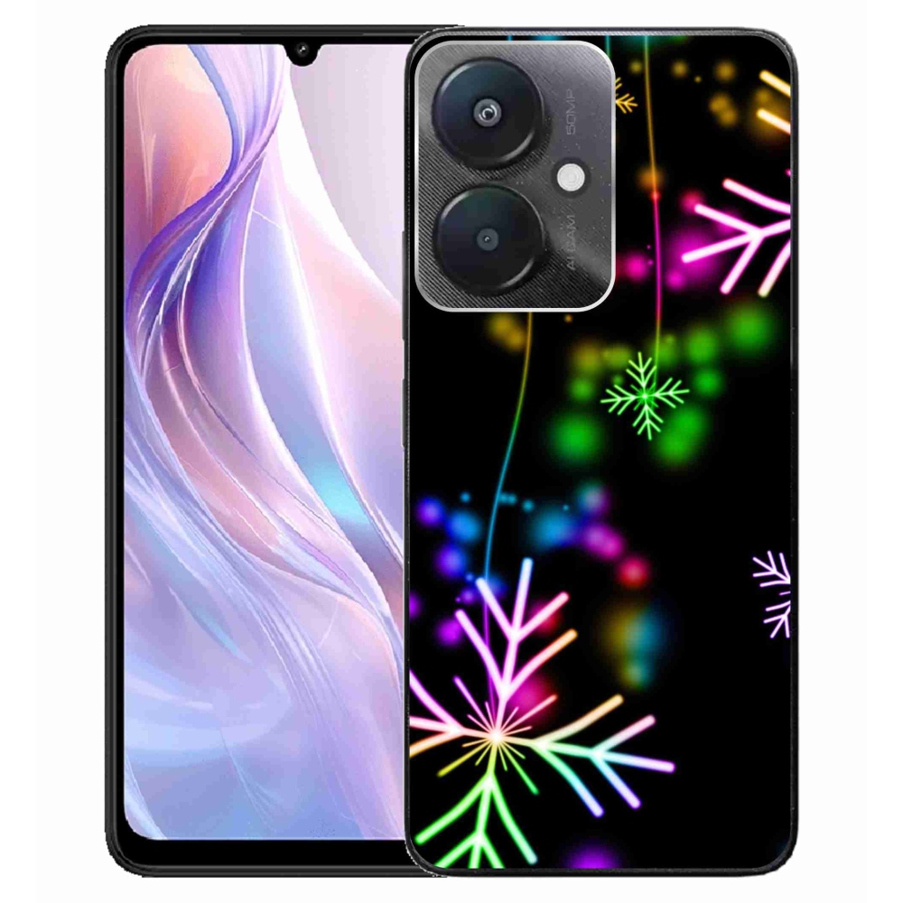 Gél borítás mmCase a Xiaomi Redmi 13C 5G-hez - színes pelyhekkel