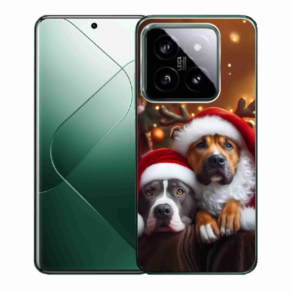 Gél borító mmCase a Xiaomi 14 - Karácsonyi kutyákhoz