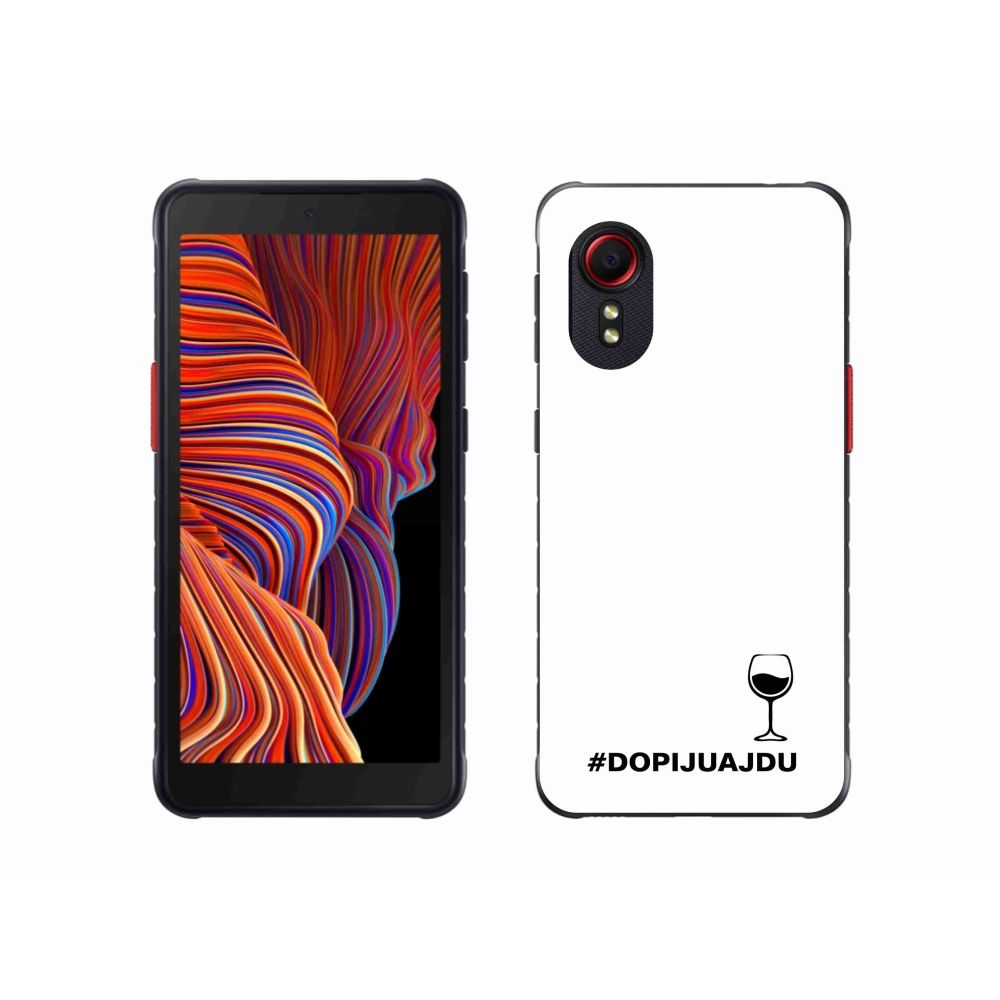 Gél borítás mmCase Samsung Galaxy Xcover 5 készülékhez - bor motívum fehér háttér