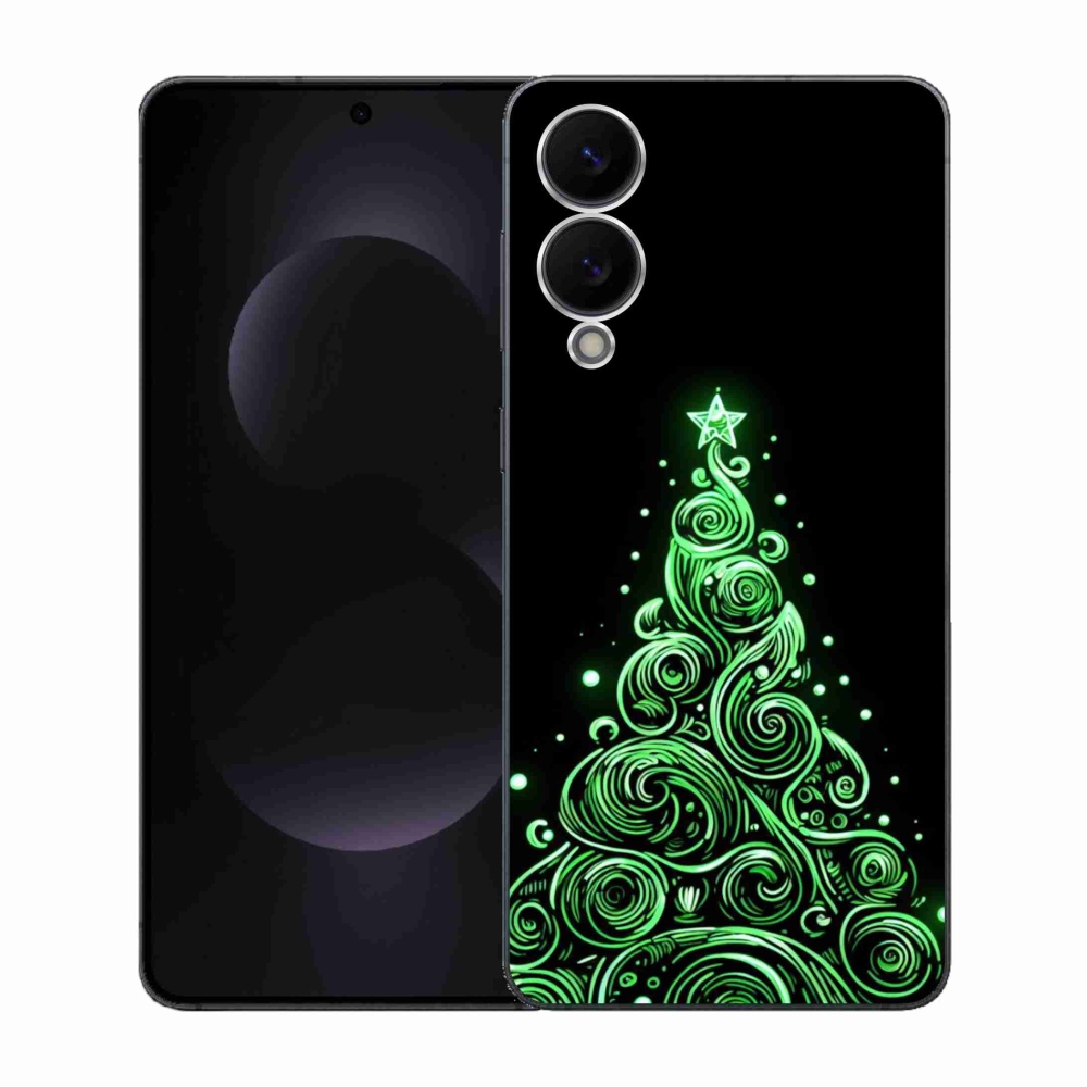 Gél borítás mmCase Samsung Galaxy S25 Edge készülékhez - neon karácsonyfa 3