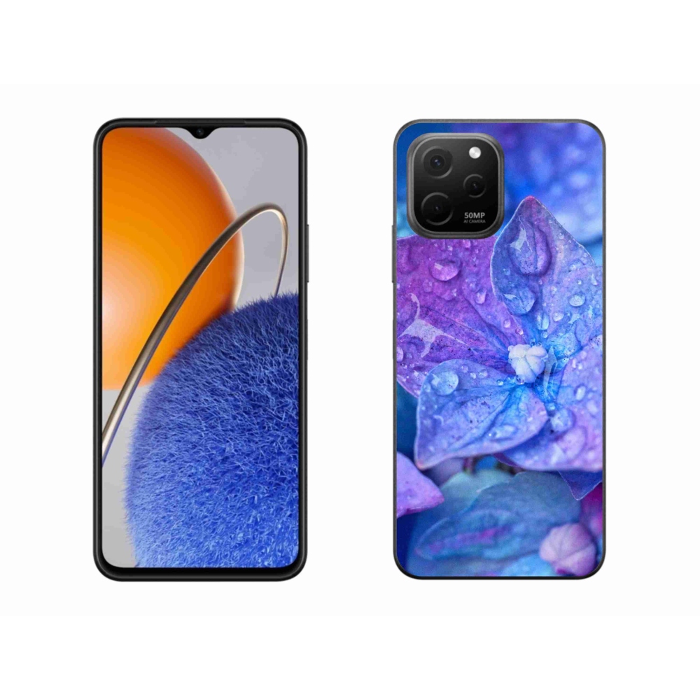 Gél borító mmCase a Huawei Nova Y61 készülékhez - lila virág