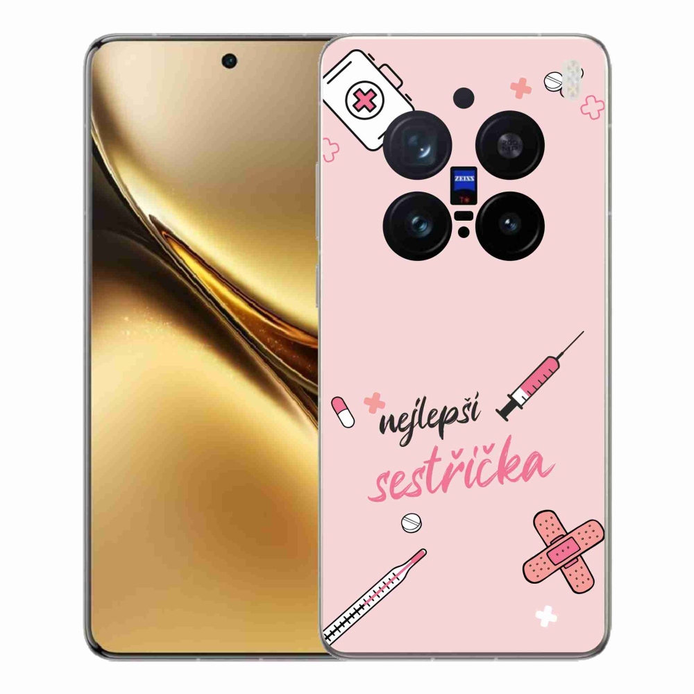 Gél borítás mmCase a Vivo X200 Pro 5G-n - a legjobb kishúg rózsaszín háttérrel