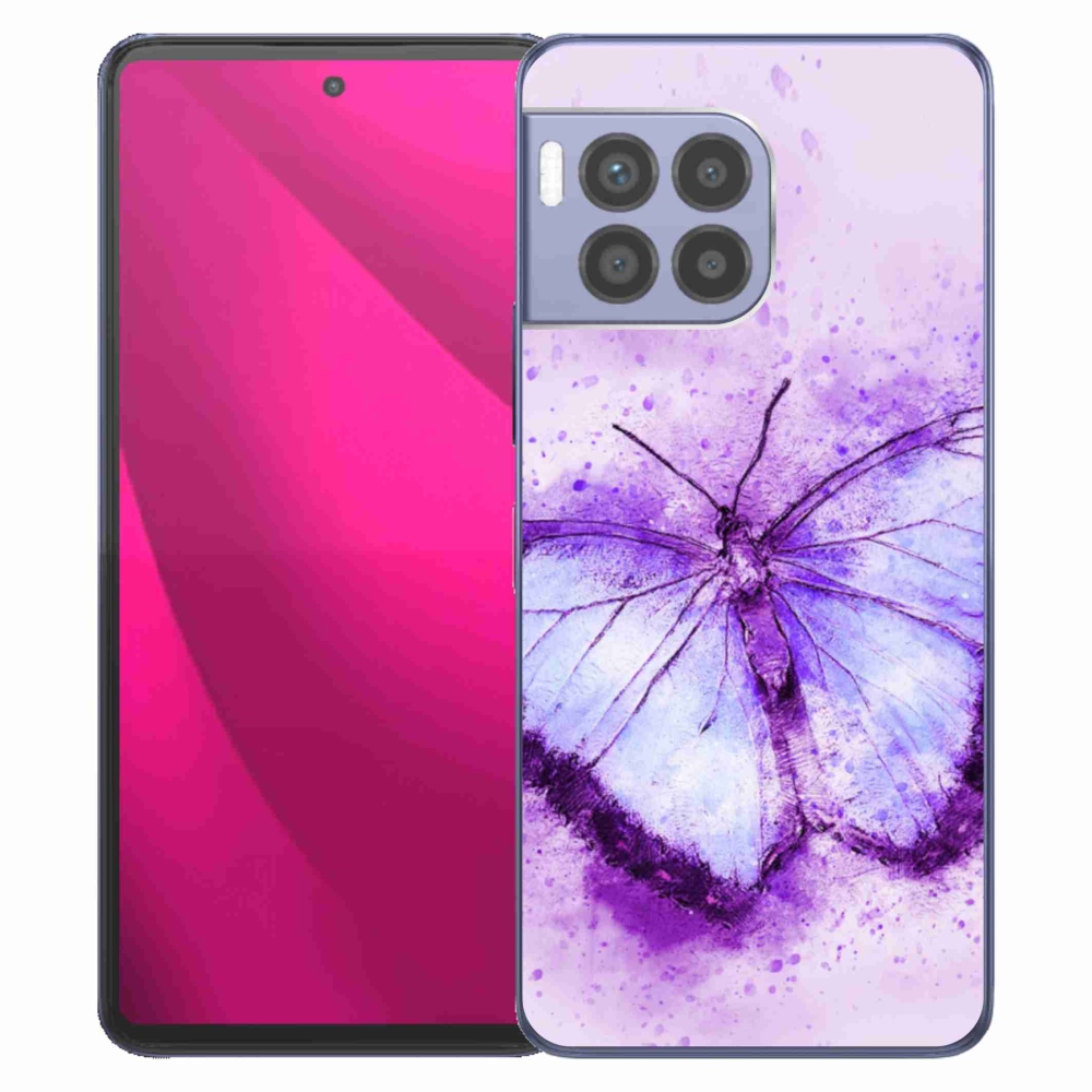 Zselés borítás mmCase a T-Mobile T Phone 2 Pro készülékhez - lila pillangó