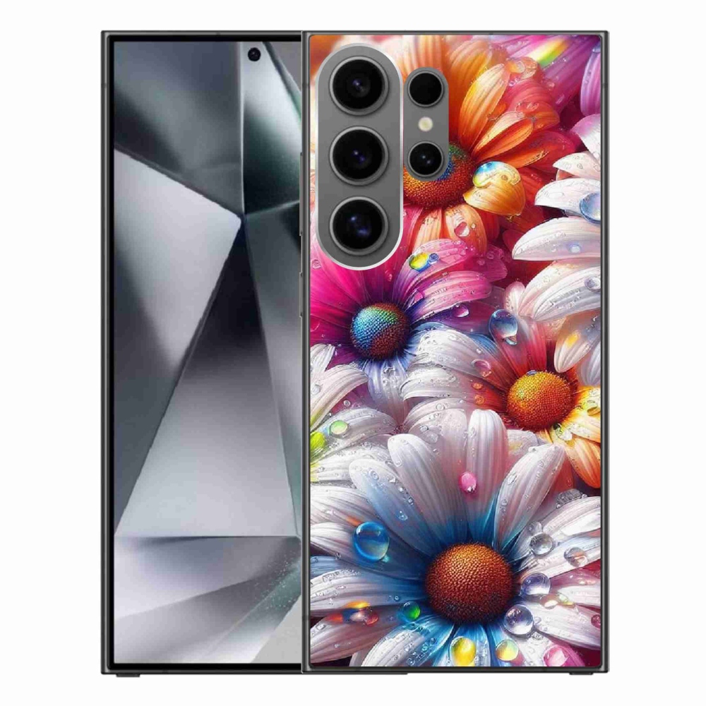 Gél védőhuzat mmCase Samsung Galaxy S24 Ultra készülékhez - színes margaréták