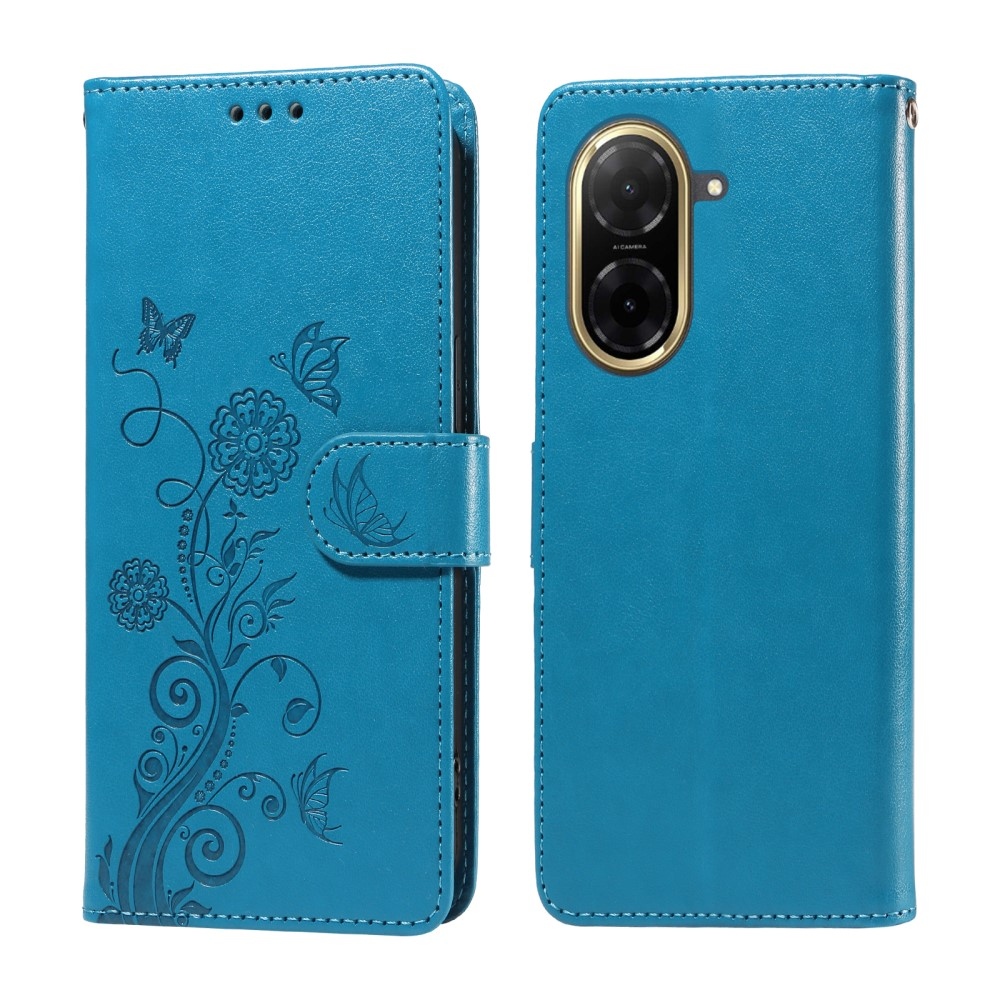 Virágos könyv tok Xiaomi Redmi A5 (173.45x79.35x8.45mm) - kék