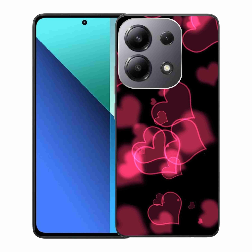 Gél borítás mmCase a Xiaomi Redmi Note 13-hoz - piros szívek