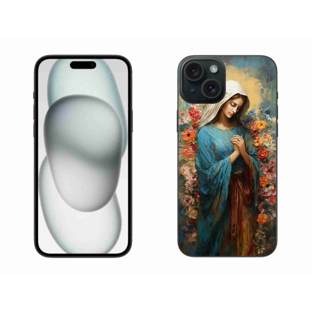Zselés borítás mmCase iPhone 15 Plus készülékhez - szent nő