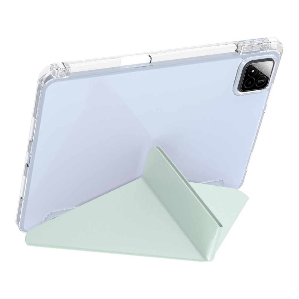 Origami intelligens pozicionáló tok Xiaomi Pad 7/7 Pro táblagéphez - világoszöld