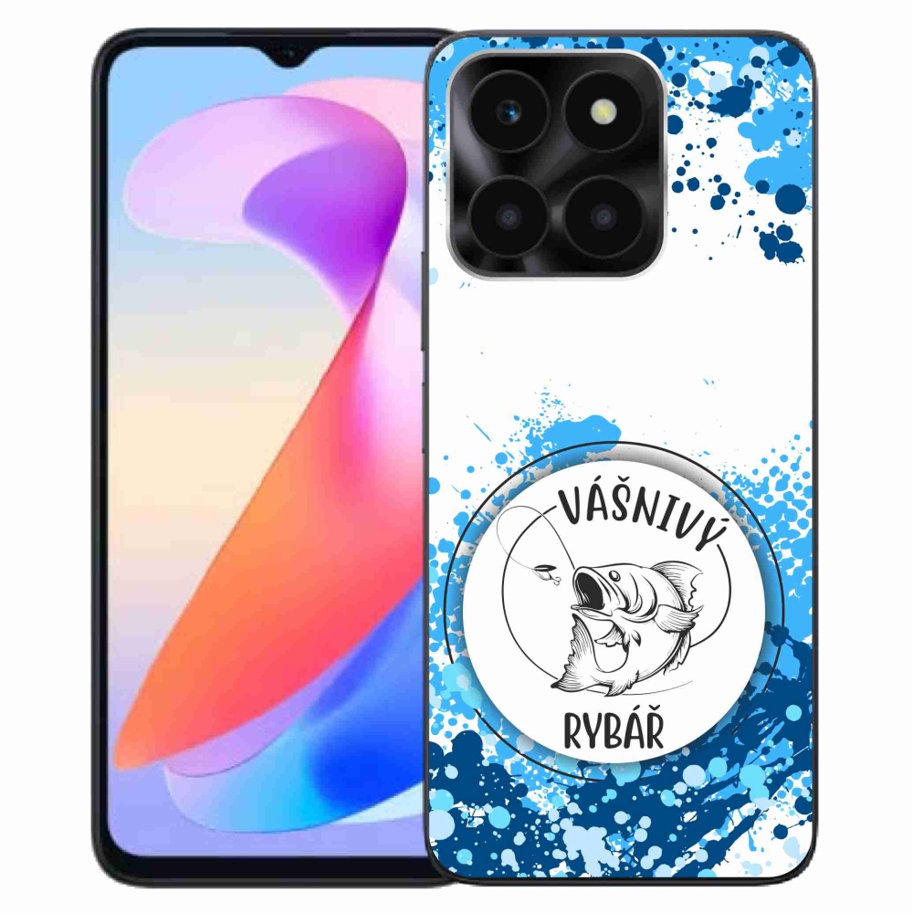 Gél borító mmCase a Honor X6a számára - szenvedélyes halász fehér háttérrel