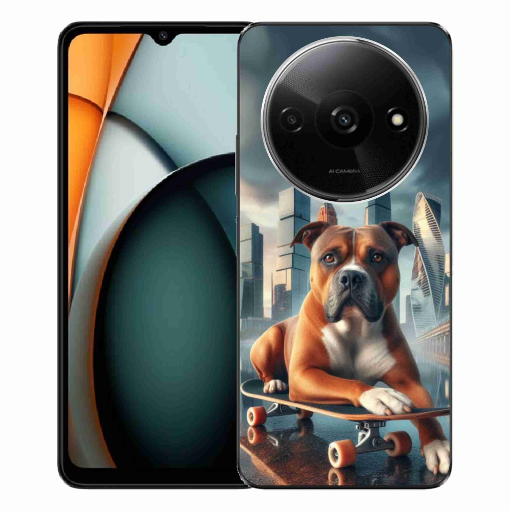 Gél borítás mmCase a Xiaomi Redmi A3-hoz - kutya gördeszkán
