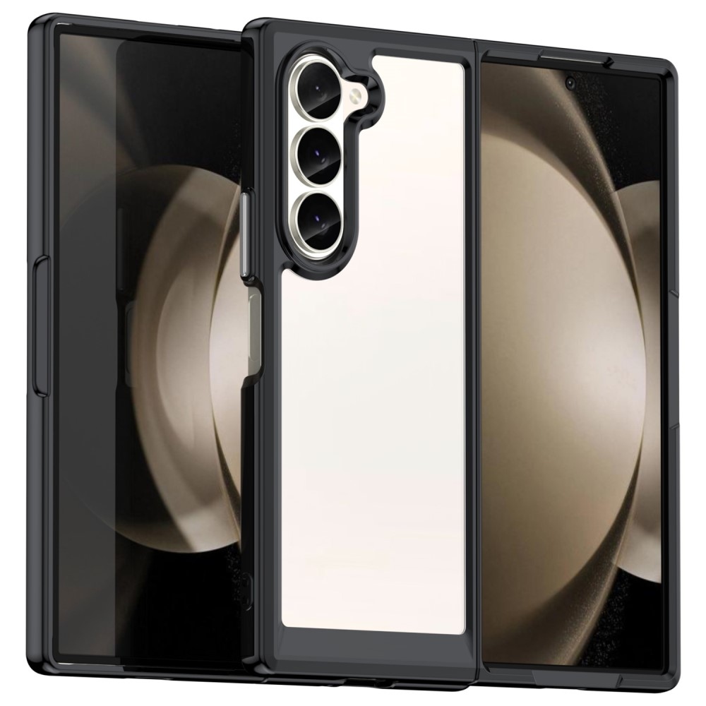 Gél tok fix hátlappal Samsung Galaxy Z Fold6 5G készülékhez - fekete