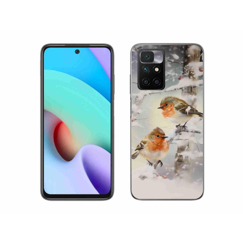Gél borítás mmCase a Xiaomi Redmi 10/Redmi 10 (2022) - madarak télen