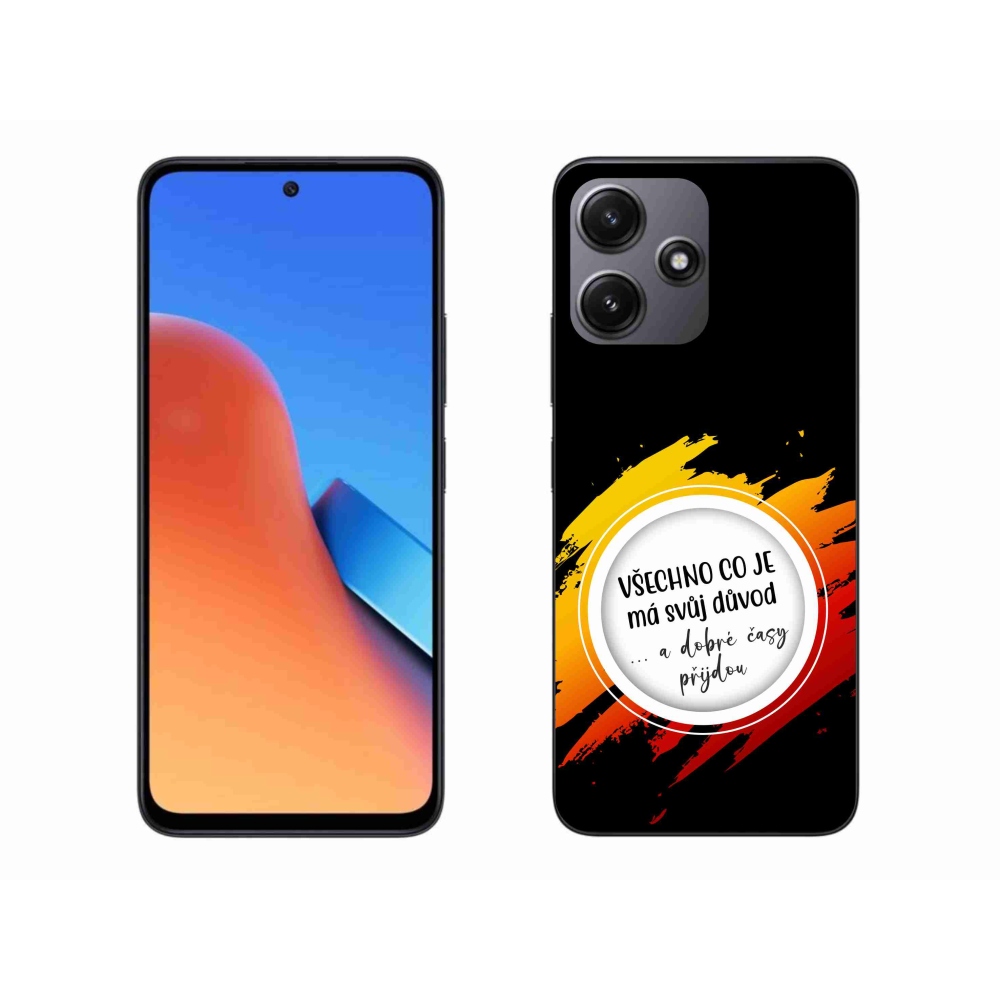 Gél borító mmCase a Xiaomi Redmi 12 5G - idézet 3 fekete háttérrel