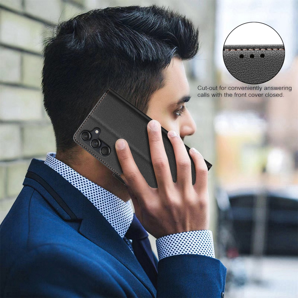 BINFEN könyv tok Samsung Galaxy S25 FE készülékhez - fekete