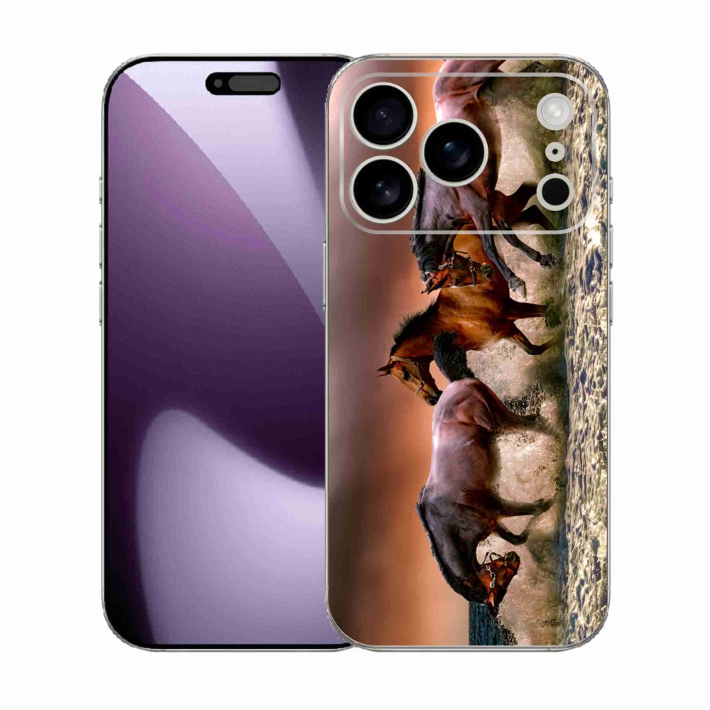 Gél borítás mmCase iPhone 17 Pro készülékhez - lovak 1