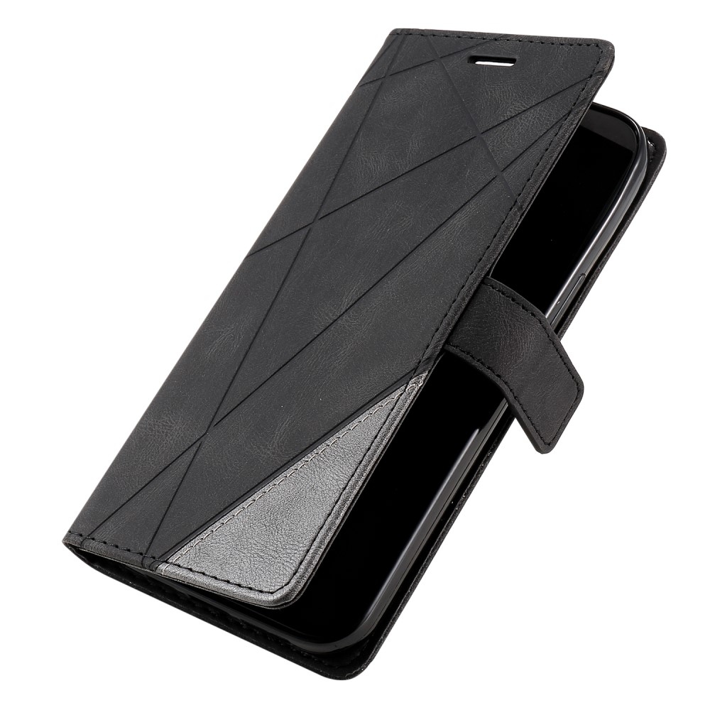 Vonalas könyv tok Xiaomi Redmi Note 14 5G - fekete