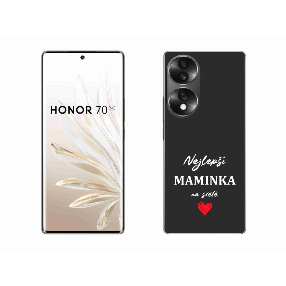 Gél borító mmCase a Honor 70 készülékhez - legjobb anya 1 fekete háttérrel