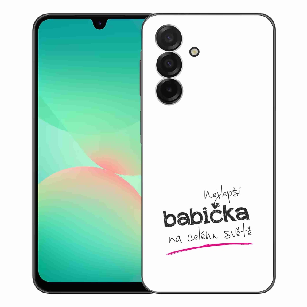 Gél borító mmCase a Samsung Galaxy A26 5G - a legjobb nagymama 4 fehér háttérrel