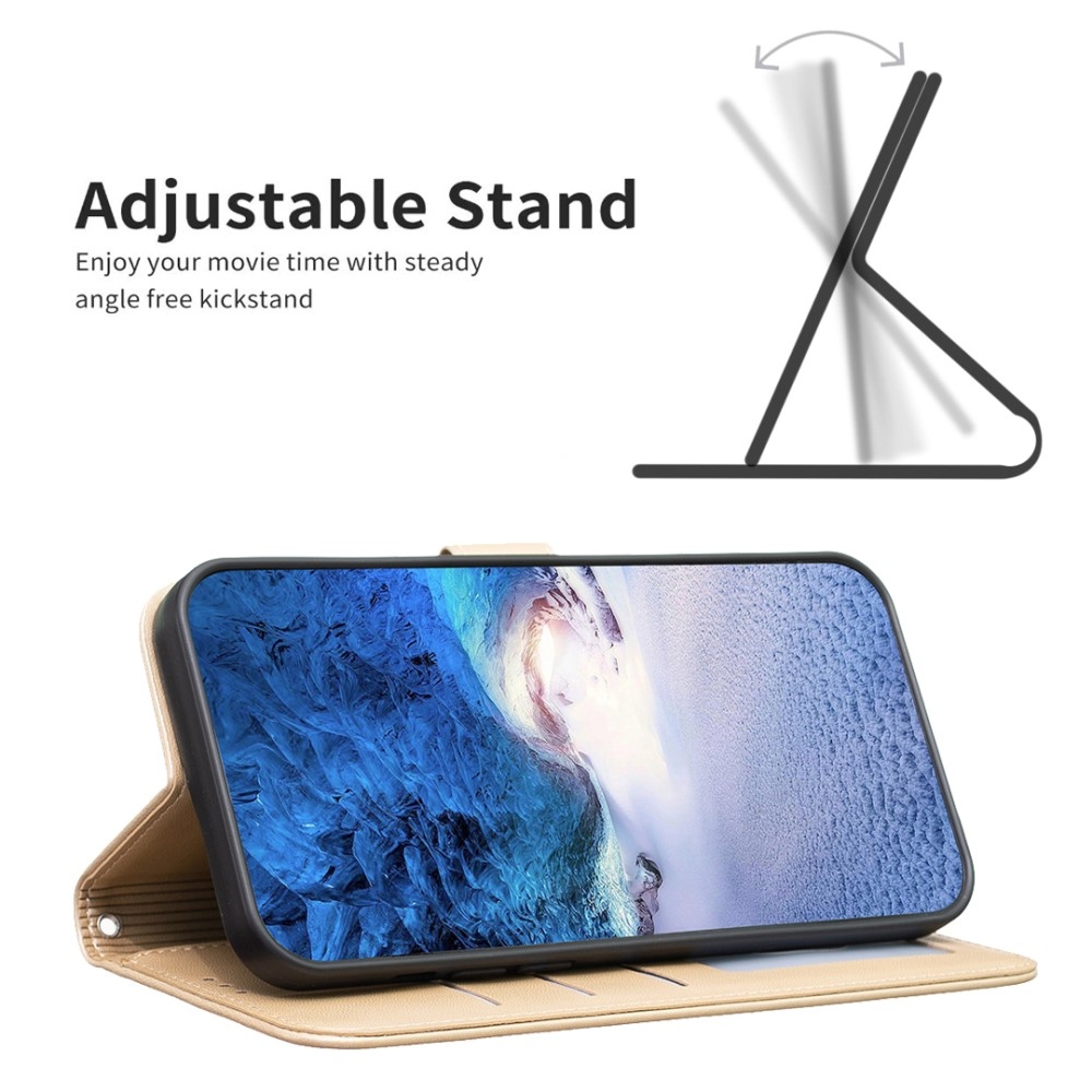 Clover könyv tok a Honor Magic 6 Lite 5G készülékhez - arany színű