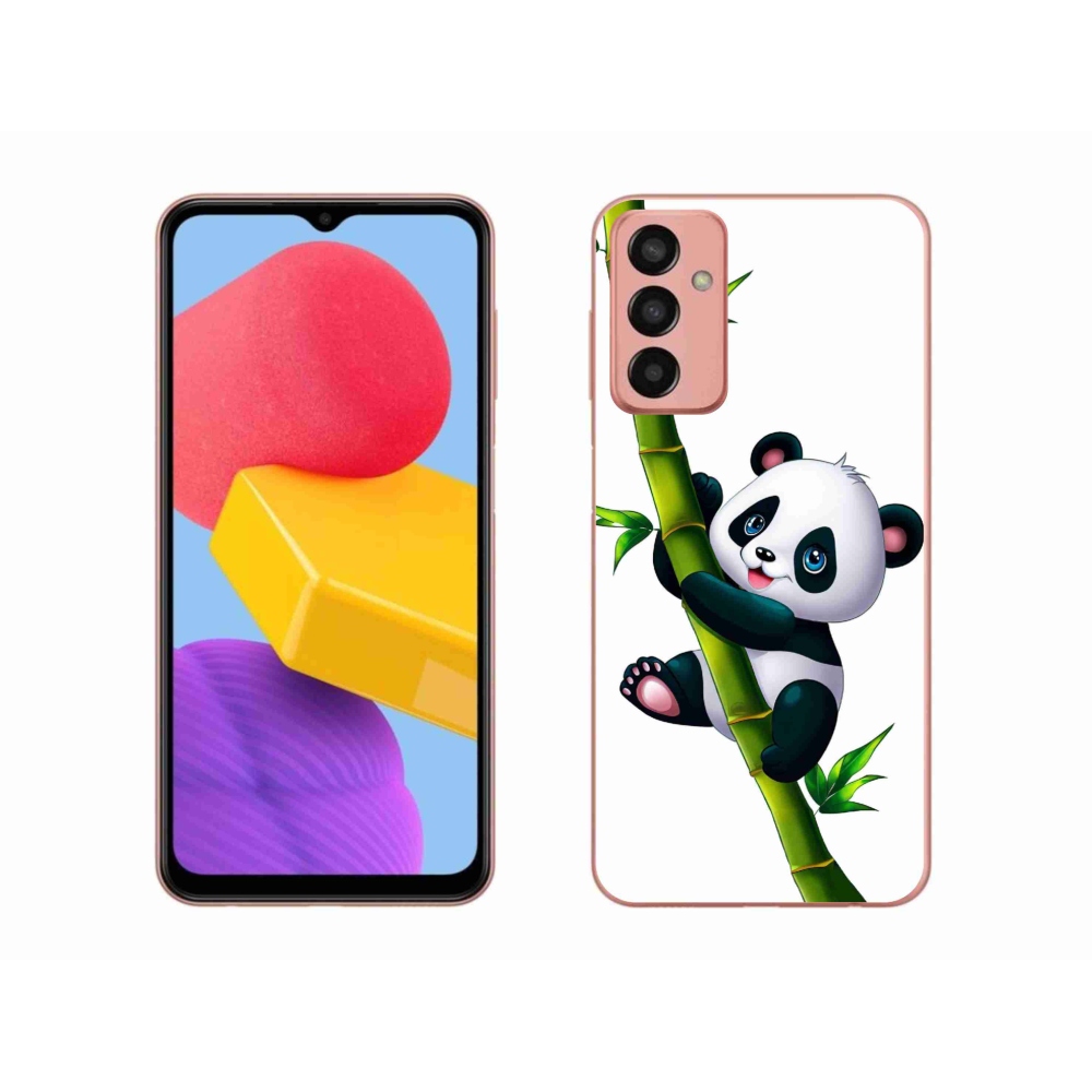 Gél borítás mmCase Samsung Galaxy M13 készülékhez - panda bambuszon
