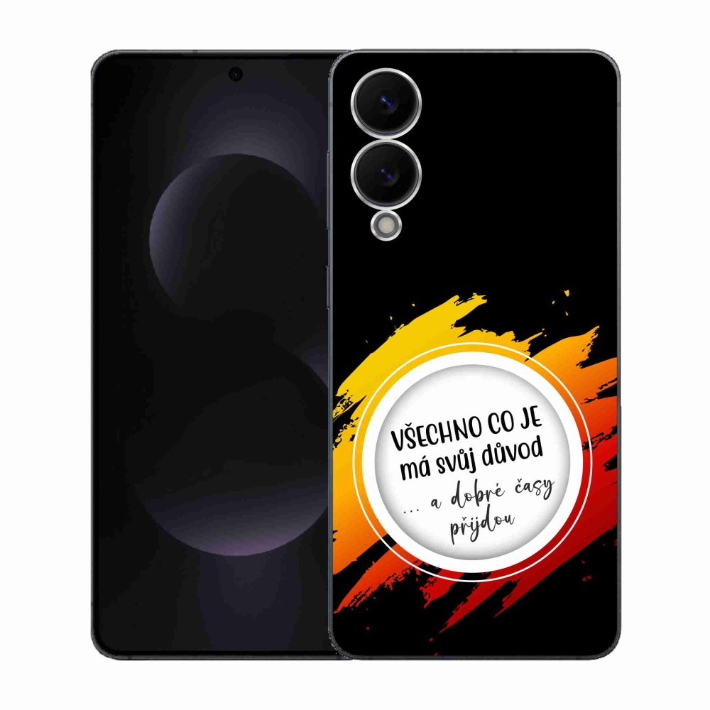 Gél borítás mmCase Samsung Galaxy S25 Edge készülékhez - idézet 3 fekete háttér