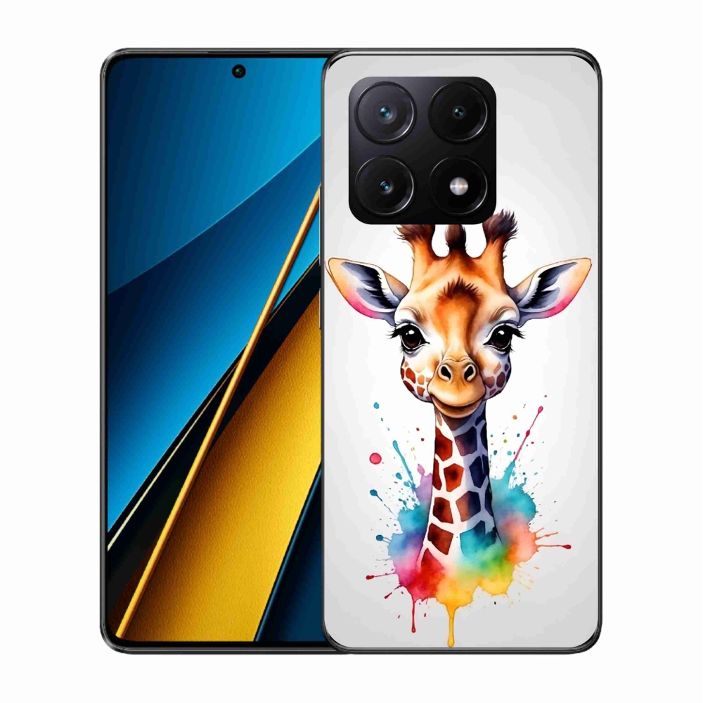 Gél borítás mmCase a Xiaomi Poco X6 Pro 5G számára - zsiráf 1