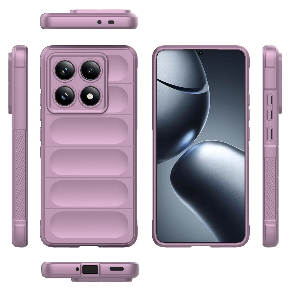 Rugg tartós zselés tok Xiaomi Redmi Note 14 Pro 5G/Poco X7 5G - világos lila