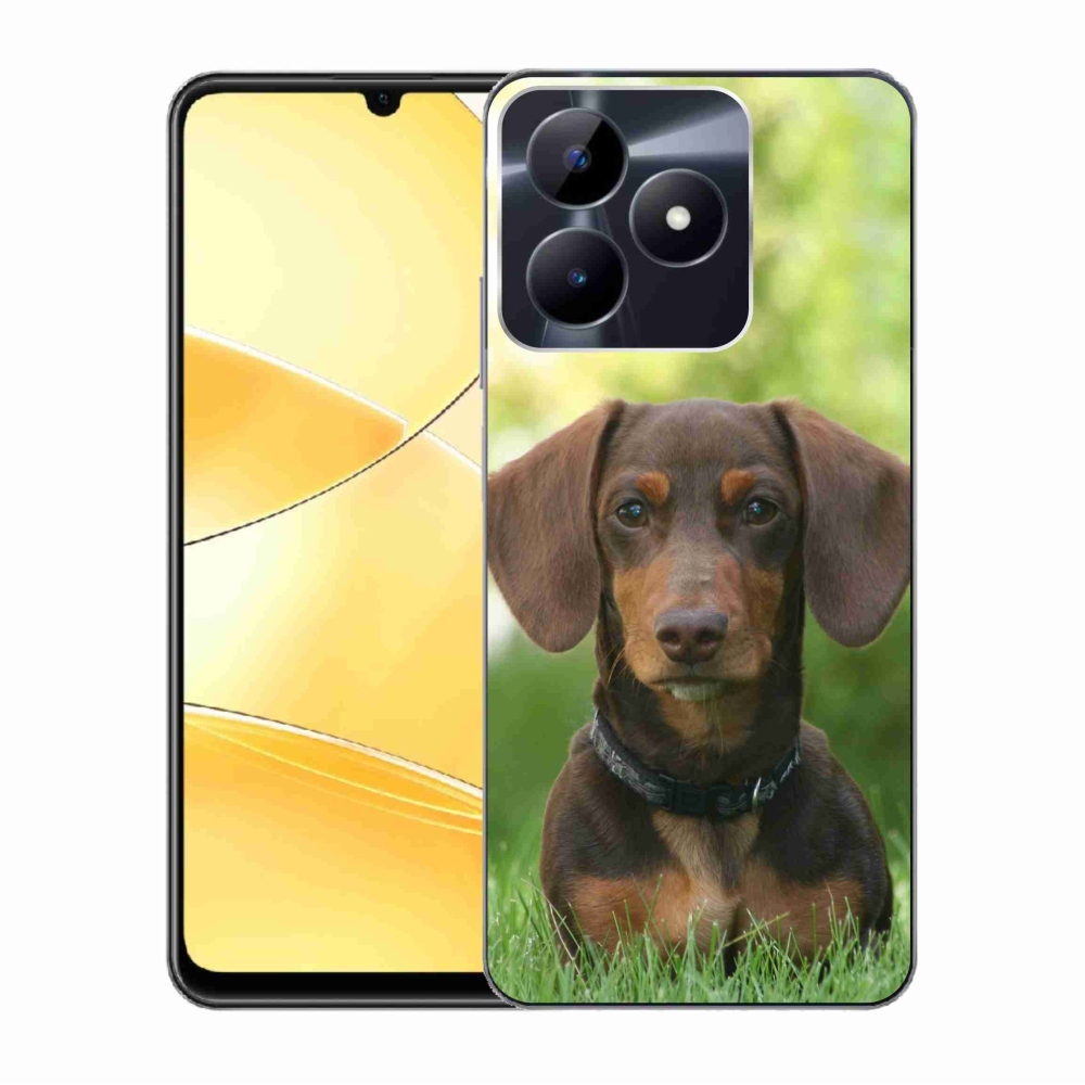 Gél tok mmCase a Realme C51/C53 készülékhez - barna tacskó