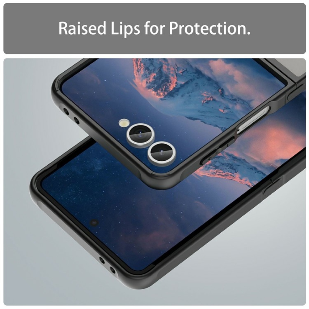 Samsung Galaxy Z Flip7 5G matt zselés tok MagSafe-val - fekete
