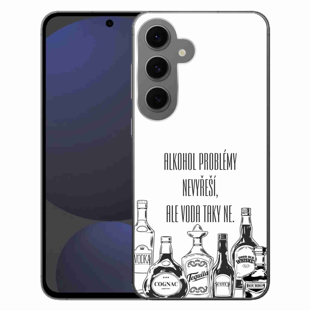 Gél borító mmCase Samsung Galaxy S24 FE - vicces szöveg fehér háttérrel
