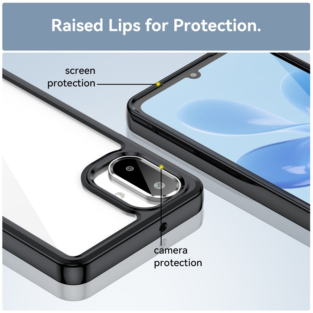 Gél tok fix hátlappal Samsung Galaxy A07 4G - fekete