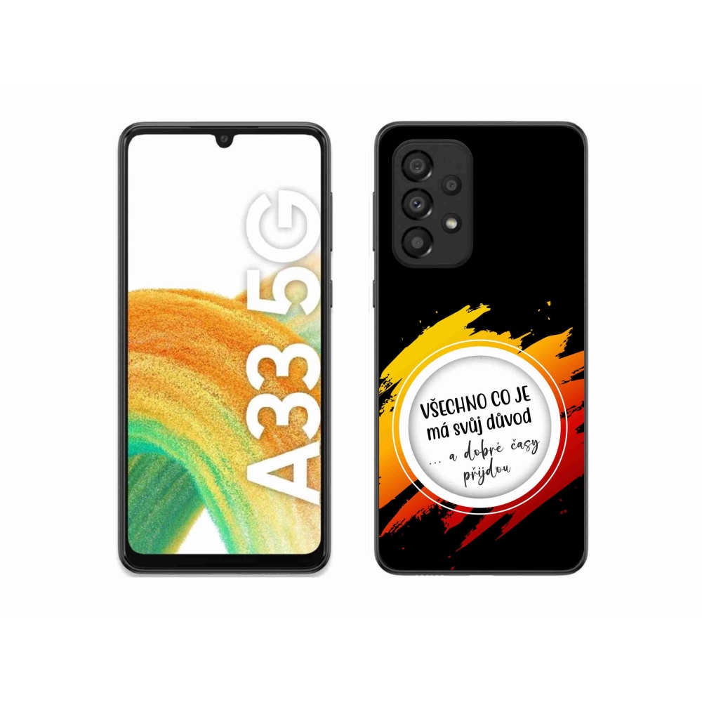 Gél borítás mmCase Samsung Galaxy A33 5G - idézet 3 fekete háttér