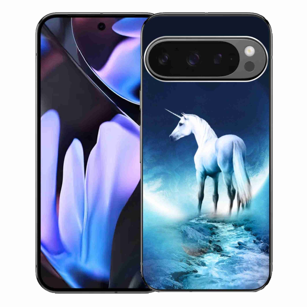 Zselés borítás mmCase a Google Pixel 9 Pro XL-hez - fehér egyszarvú