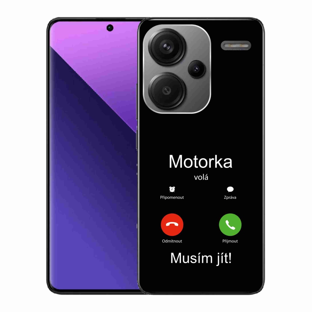 Gél borítás mmCase a Xiaomi Redmi Note 13 Pro+ 5G - motoros hívások fekete háttérrel