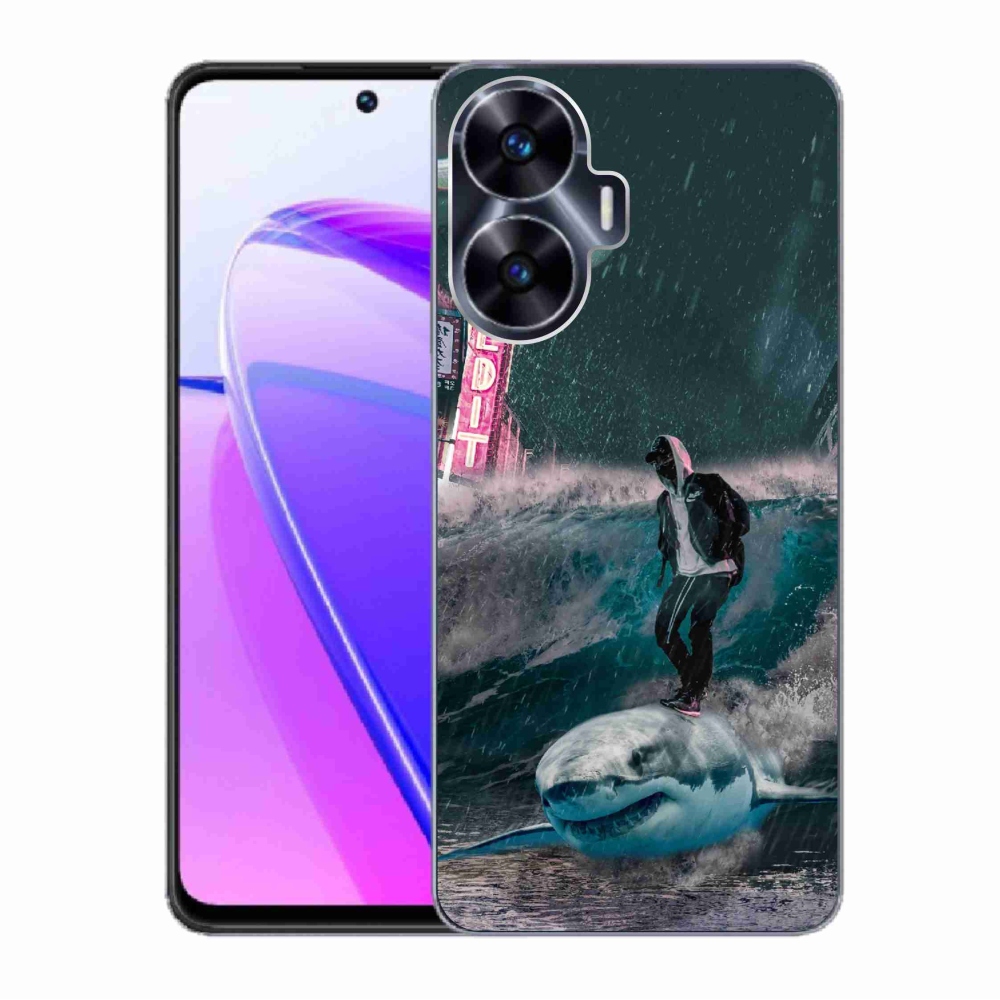 Zselés borítás mmCase a Realme C55 készülékhez - cápa