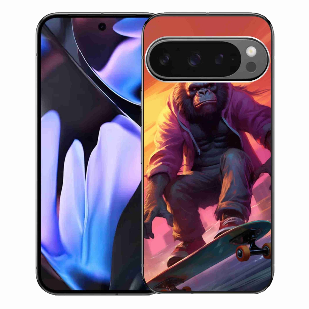 Zselés borítás mmCase a Google Pixel 9 Pro XL számára - gorilla gördeszkán