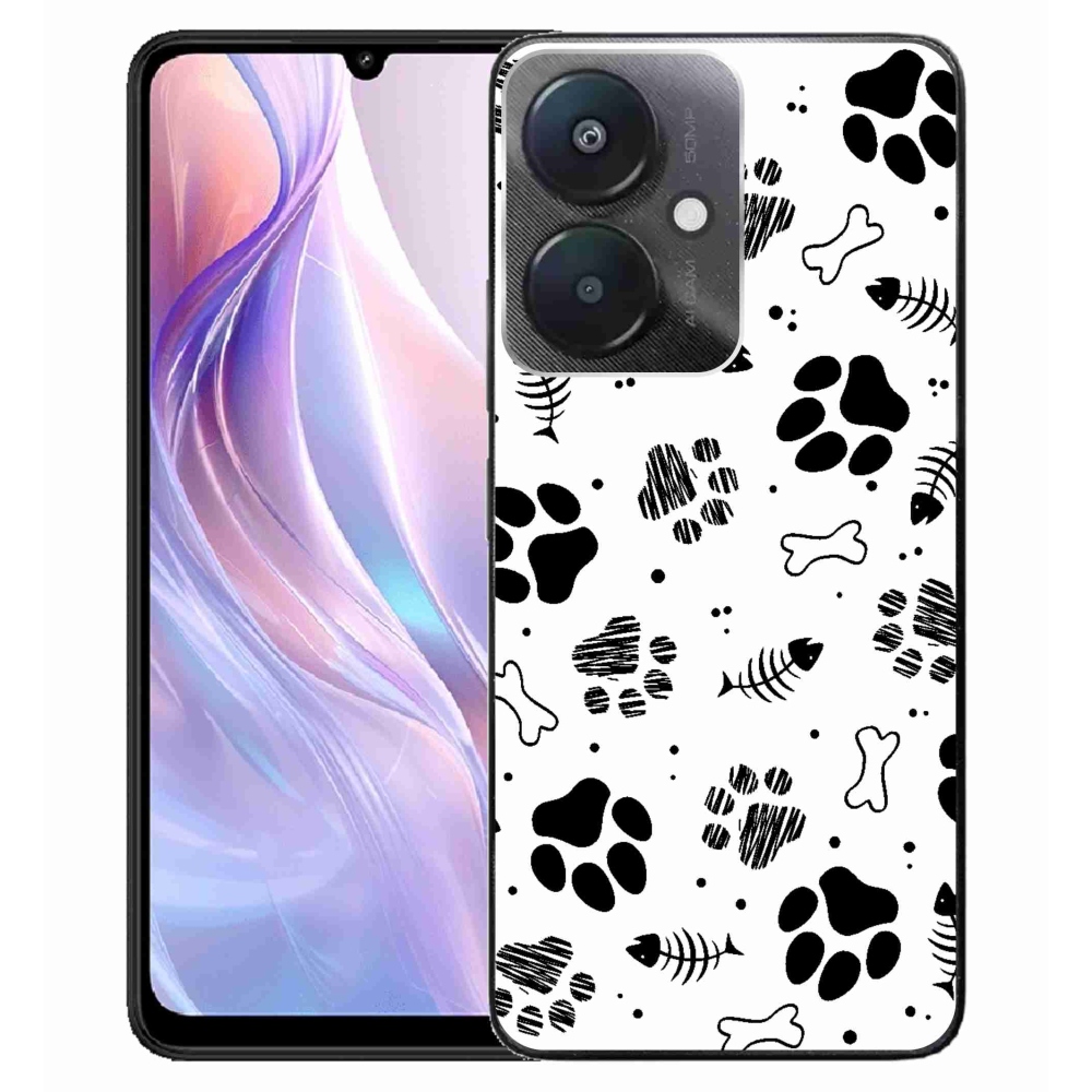Gél borítás mmCase a Xiaomi Redmi 13C 5G-hez - kutyamancsok 1