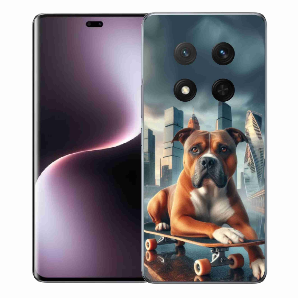 Gél borítás mmCase a Honor Magic 7 Lite 5G számára - kutya gördeszkán