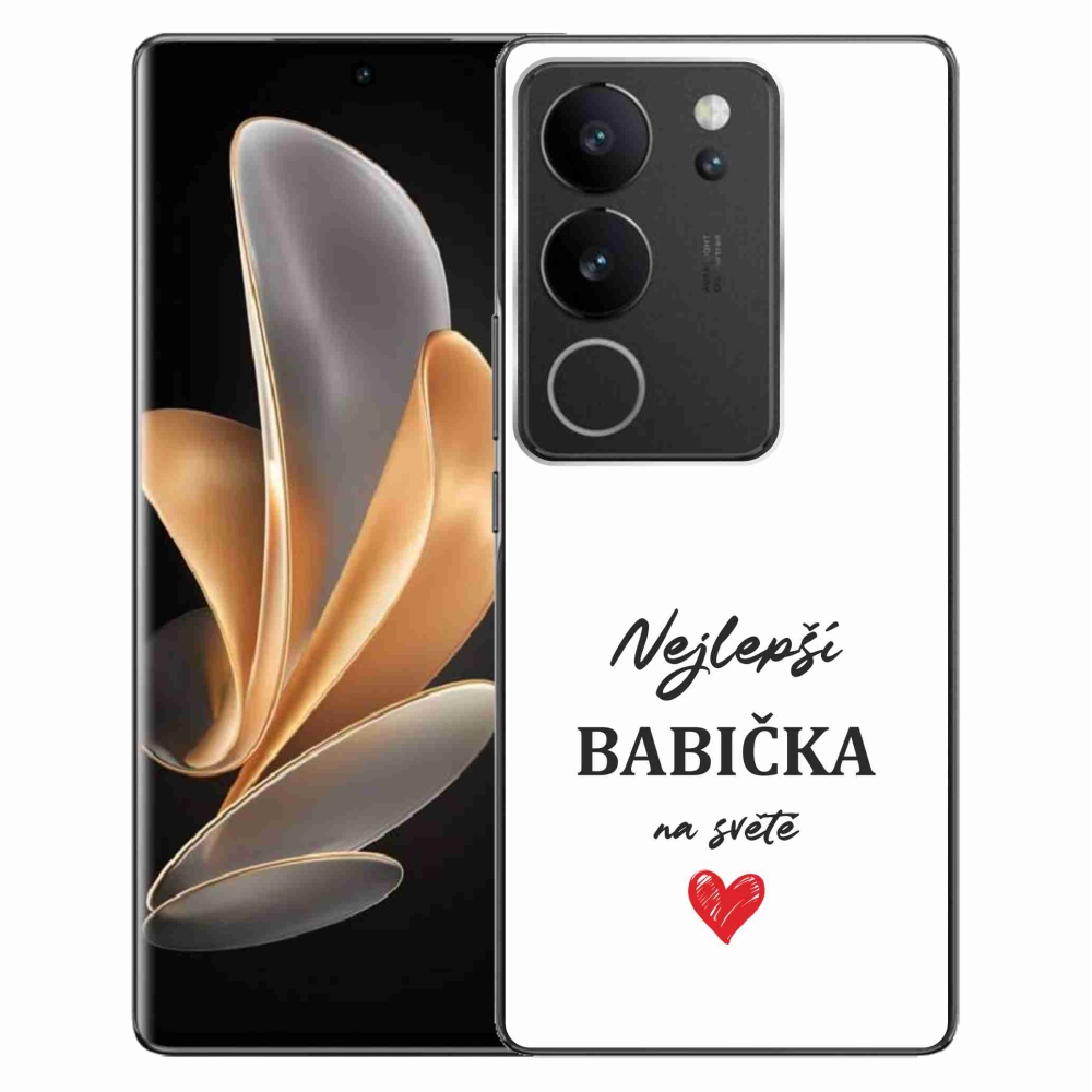 Gél borítás mmCase a Vivo V29 5G-n - Legjobb nagyi 1 fehér háttér